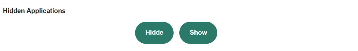 Hidden Applications block with Hidde and Show buttons in the JCarTools installer